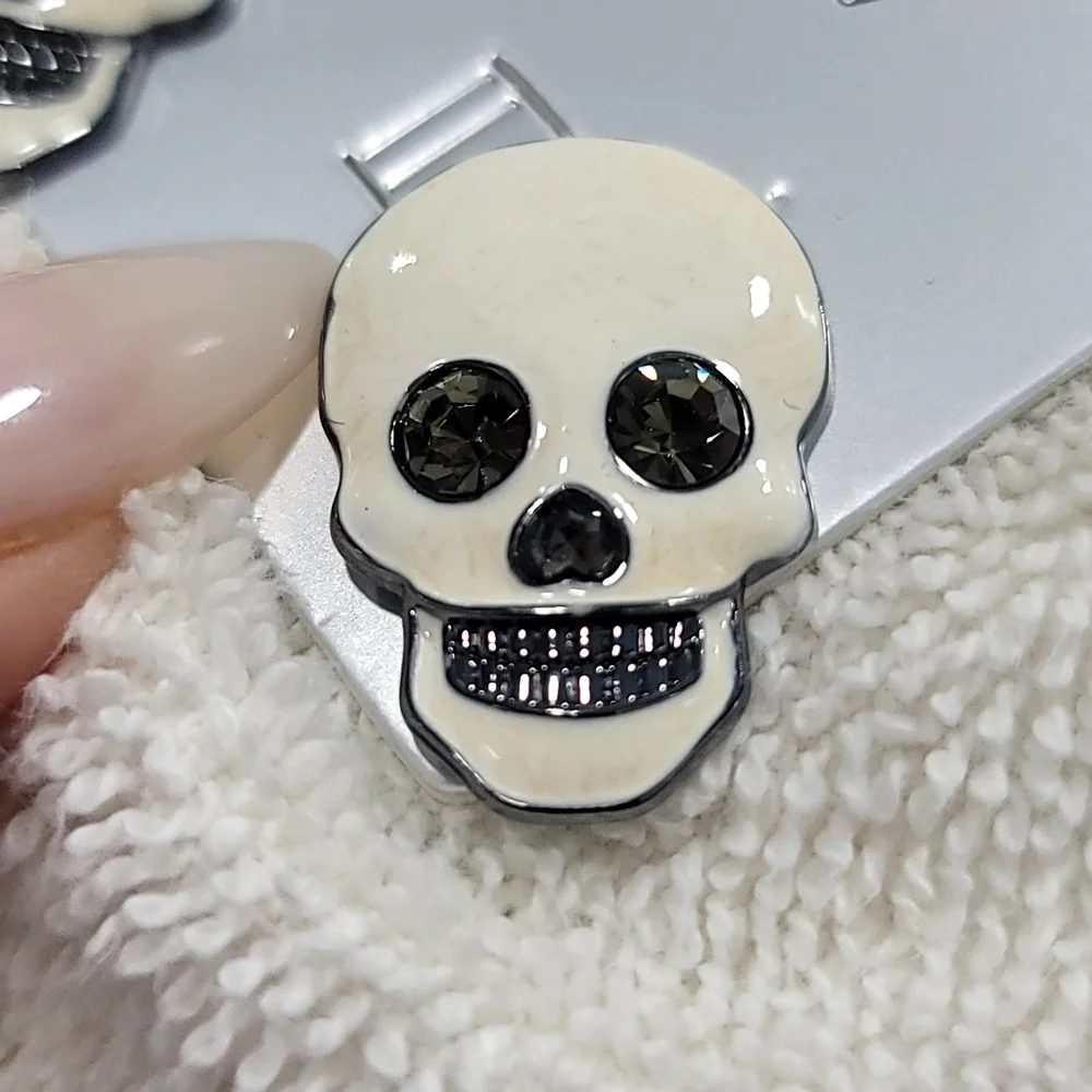 NEW Sugarfix Baublebar Skeleton Bone To Shine Skull Enamel Halloween Earings.